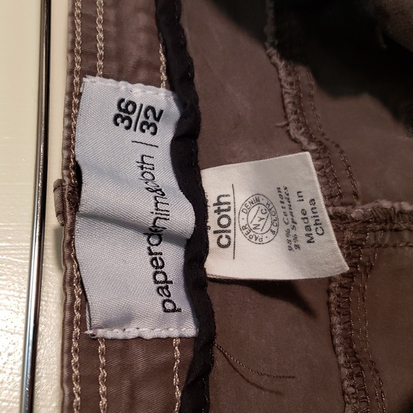 Paper Denim & Cloth Men's Brown Chinos Pants 36" Waist 32" Inseam Stretch Fabric - Picture 8 of 9